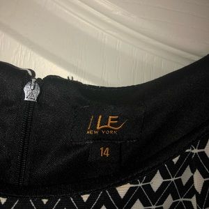 Black and white swing dress